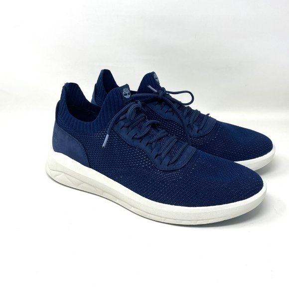 💖MEGA SALE💖TIMBERLAND MEN'S A2Q77 019 BRADSTREET ULTRA OXFORD NAVY KNIT Soft - Picture 2 of 11